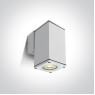 Фасаден аплик One Light 67426B/W SQUARE FACADE WALL LAMP WHITE
