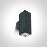 One Light 67426C/AN SQUARE FACADE WALL LAMP ANTHRACITE