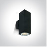 One Light 67426C/B SQUARE FACADE WALL LAMP BLACK