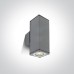Фасаден аплик One Light 67426C/G SQUARE FACADE WALL LAMP GREY