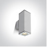 One Light 67426C/W SQUARE FACADE WALL LAMP WHITE