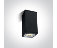 One Light 67426D/B SQUARE FACADE SURFACE MOUNTING LAMP BLACK