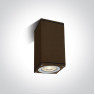 Фасадна луна за външен монтаж One Light 67426D/BR SQUARE FACADE SURFACE MOUNTING LAMP BROWN