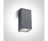 One Light 67426D/G SQUARE FACADE SURFACE MOUNTING LAMP GREY