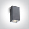 Фасадна луна за външен монтаж One Light 67426D/G SQUARE FACADE SURFACE MOUNTING LAMP GREY