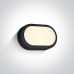 LED фасаден аплик One Light 67442B/B/W 10W 3000K IP54 OVAL FACADE WALL LAMP