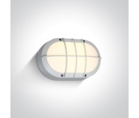 LED фасаден аплик One Light 67442C/W/W 10W 3000K IP54 OVAL FACADE WALL LAMP