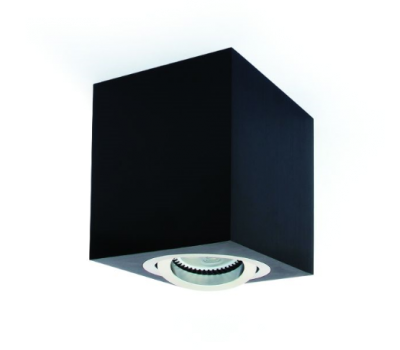 One Light 12105AC/B Black Square Surface Mounting Lamp