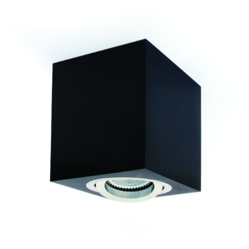 One Light 12105AC/B Black Square Surface Mounting Lamp