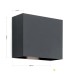 LED Градински аплик ORION AL 11-1202 Akzent Anthracite