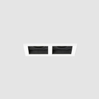 POLARIS LIGHTING 1054-2 2 x GU10 CARDAN MINI DOUBLE WHITE/ BLACK