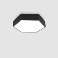 LED плафон POLARIS LIGHTING 2107-24 BK WW HEXAGON 400 BLACK 24W 3000K