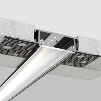 Алуминиев профил за вграждане за LED лента POLARIS LIGHTING 5701-1 STRAP TRIMLESS RECESSED PROFILE WITH OPAL DIFFUSER 2000mm