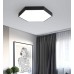 LED плафон POLARIS LIGHTING 2107-70 BK NW HEXAGON 800 BLACK 70W 4000K