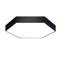 LED плафон POLARIS LIGHTING 2107-50 BK WW HEXAGON 600 BLACK 50W 3000K