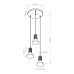 Pendant lamp SOLLUX SL.1871 ESTRIA BEIGE 3 x E14 Pendant lamp SOLLUX SL.1871 ESTRIA BEIGE 3 x E14