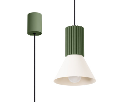 Pendant lamp SOLLUX SL.1872 ESTRIA BEIGE / OLIVE GREEN 1 x E14 Pendant lamp SOLLUX SL.1872 ESTRIA BEIGE / OLIVE GREEN 1 x E14