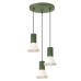Pendant lamp SOLLUX SL.1873 ESTRIA BEIGE / OLIVE GREEN 3 x E14