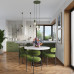 Pendant lamp SOLLUX SL.1873 ESTRIA BEIGE / OLIVE GREEN 3 x E14