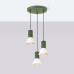 Pendant lamp SOLLUX SL.1873 ESTRIA BEIGE / OLIVE GREEN 3 x E14