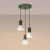 Pendant lamp SOLLUX SL.1873 ESTRIA BEIGE / OLIVE GREEN 3 x E14