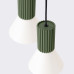 Pendant lamp SOLLUX SL.1873 ESTRIA BEIGE / OLIVE GREEN 3 x E14