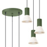 Pendant lamp SOLLUX SL.1873 ESTRIA BEIGE / OLIVE GREEN 3 x E14