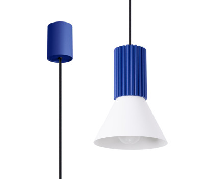 Pendant lamp SOLLUX SL.1874 ESTRIA WHITE / ULTRAMARINE 1 x E14
