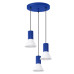 Pendant lamp SOLLUX SL.1875 ESTRIA 3P WHITE / ULTRAMARINE 3 x E14