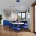 Pendant lamp SOLLUX SL.1875 ESTRIA 3P WHITE / ULTRAMARINE 3 x E14