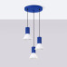 Pendant lamp SOLLUX SL.1875 ESTRIA 3P WHITE / ULTRAMARINE 3 x E14