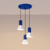 Pendant lamp SOLLUX SL.1875 ESTRIA 3P WHITE / ULTRAMARINE 3 x E14
