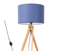 Лампион SOLLUX SL.1906 NATT DARK BLUE / NATURAL WOOD 1 x E27