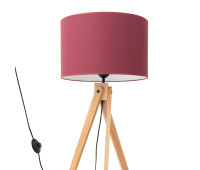 Floor lamp SOLLUX SL.1907 NATT BURGUNDY / NATURAL WOOD 1 x E27 Floor lamp SOLLUX SL.1907 NATT BURGUNDY / NATURAL WOOD 1 x E27