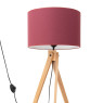 Лампион SOLLUX SL.1907 NATT BURGUNDY / NATURAL WOOD 1 x E27