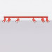 Spot lamp SOLLUX SL.2194 RING RED 6 x GU10