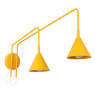 Wall lamp SOLLUX SL.2517 NOX 2 YELLOW / TAUPE 2 x E14