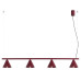Pendant lamp SOLLUX SL.2558 NOX 4L BURGUNDY 4 x E14 Pendant lamp SOLLUX SL.2558 NOX 4L BURGUNDY 4 x E14