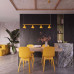 Pendant lamp SOLLUX SL.2562 NOX YELLOW 4 x E14
