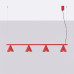 Pendant lamp SOLLUX SL.2563 NOX 4L RED 4 x E14