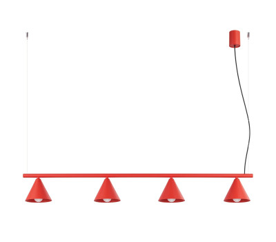 Pendant lamp SOLLUX SL.2563 NOX 4L RED 4 x E14