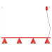 Pendant lamp SOLLUX SL.2563 NOX 4L RED 4 x E14
