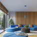 SOLLUX SL.2343 KARBON AZURE ROUND 3 x GU10 H300