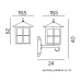 Градински аплик SU-MA K 3012/1/KW G BLACK VENEZIA