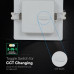 V-TAC 104836 12W CREE LED CCT 3000K - 4000K - 6500K D170 х 170 WHITE LED SQUARE PANEL RECESSED MOUNTING