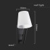 V-TAC 240016 2W CREE LED 3000K BLACK WALL USB LAMP