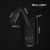 V-TAC 241516 3W CREE LED 3000K BLACK WALL USB LAMP V-TAC 241516 3W CREE LED 3000K BLACK WALL USB LAMP