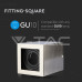 Луна за външен монтаж V-TAC 3632 SURFACE SQUARE SATIN NICKEL Луна за външен монтаж V-TAC 3632 SURFACE SQUARE SATIN NICKEL