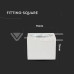 V-TAC 3666 GIPSUM SQUARE SURFACE V-TAC 3666 GIPSUM SQUARE SURFACE