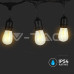 Градински кабел с фасунги V-TAC 3673 BLACK STRING LIGHT 15 x E27 IP54 Градински кабел с фасунги V-TAC 3673 BLACK STRING LIGHT 15 x E27 IP54